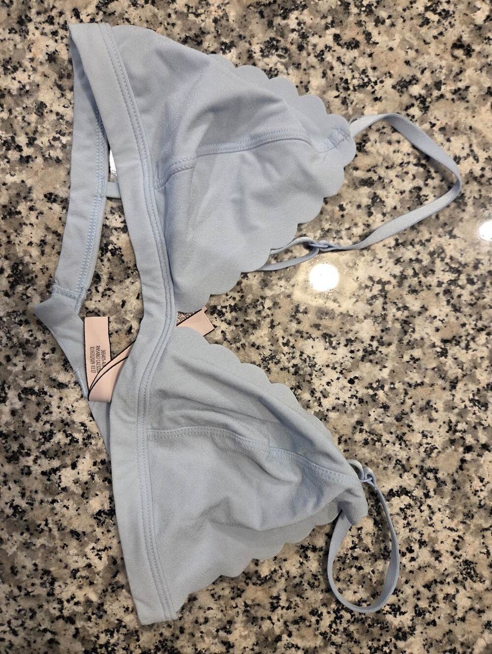Victoria's Secret Light Blue Scalloped Triangle Bralette